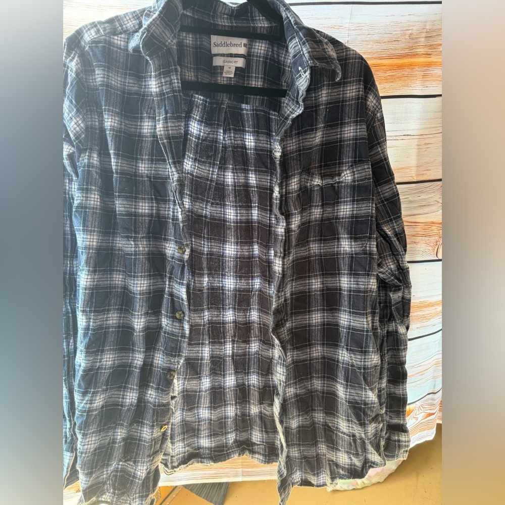 Saddlebred Black & White Plaid Lightweight Shirt Jacket